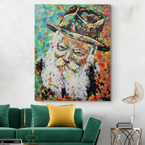 הרבי מלובביץ' - הדפס משודרג עם צבע