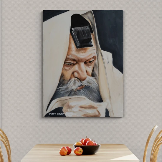 הרבי מלובביץ'- הדפס משודרג עם צבע